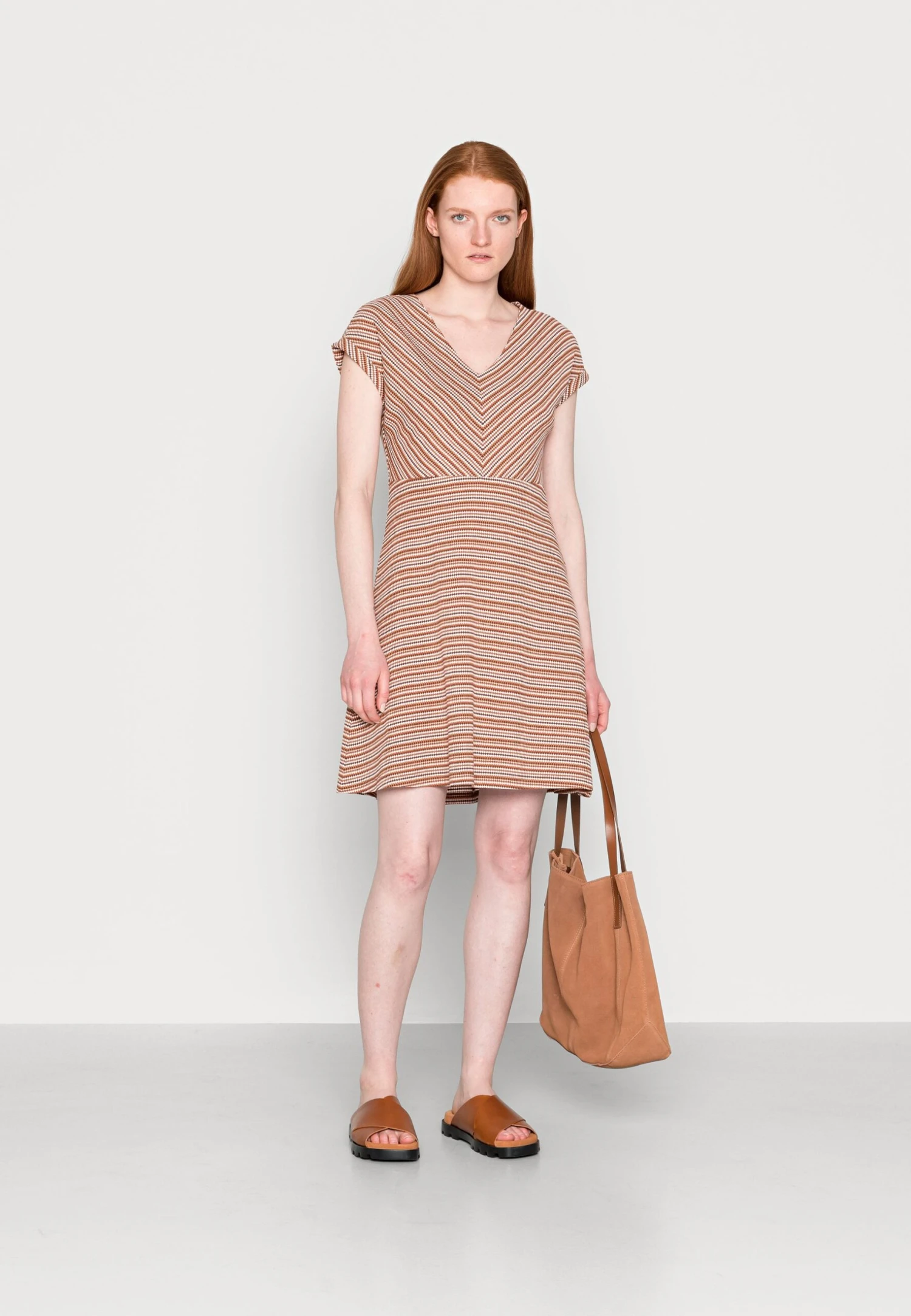 Tom Tailor COLORFUL DRESS - Sukienka Letnia - Orange Structure - obrazek 2