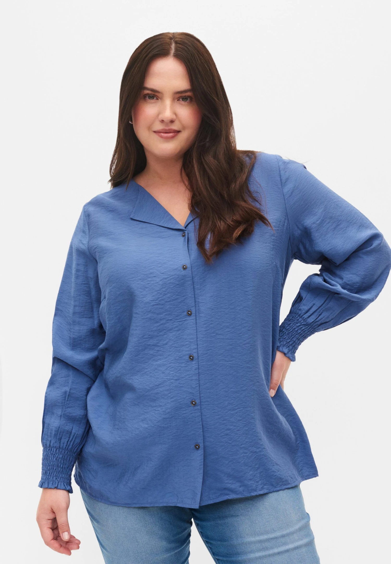 Zizzi MIT SAUMÄRMEL - Bluzka - Coastalfjord