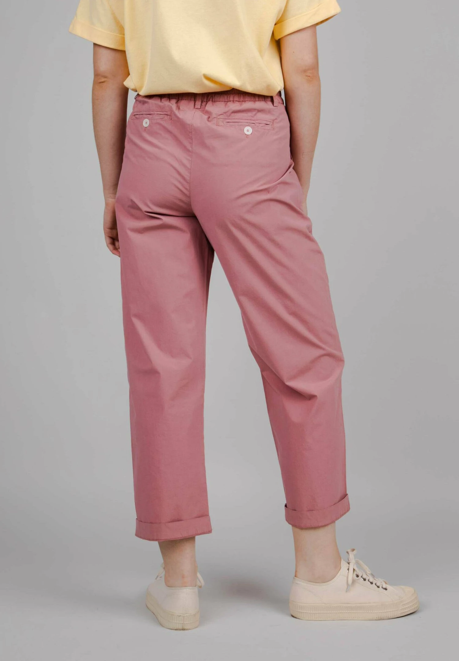 Brava Fabrics ELASTIC PLEATED - Chinosy - Pink - obrazek 2