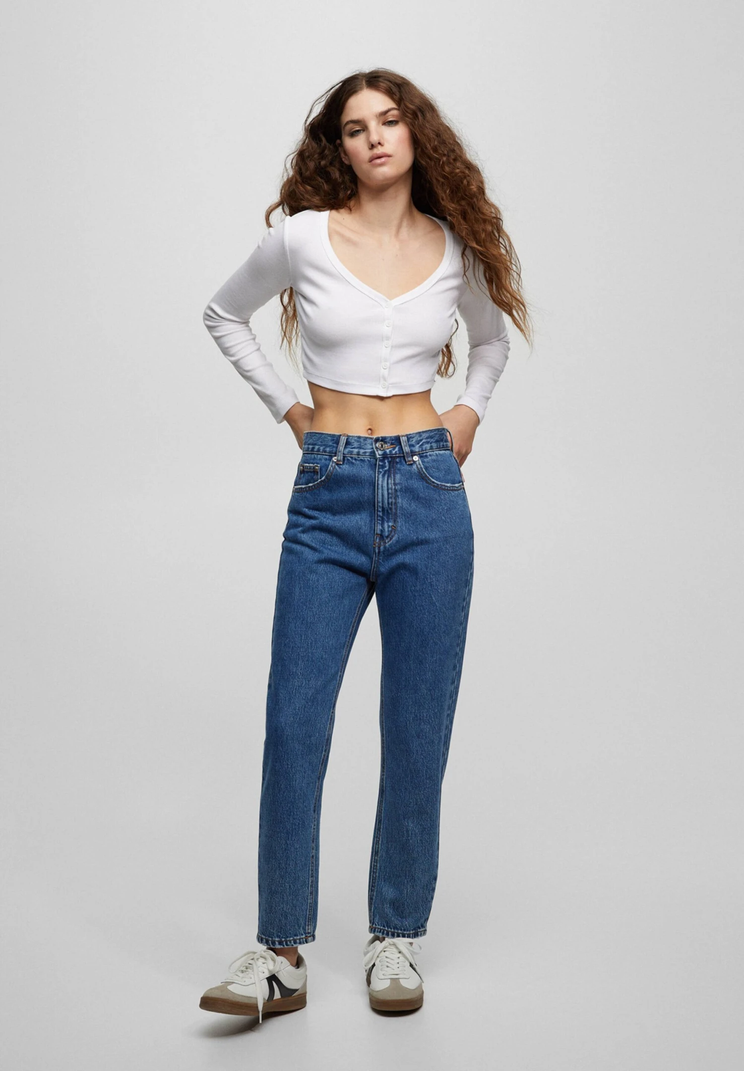 PULL & BEAR MOM FIT - Jeansy Zwężane - Dark-blue Denim - obrazek 2