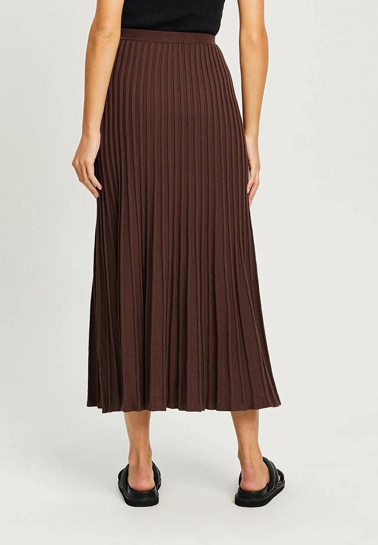 CYRUS - Spódnica Trapezowa - Chocolate - obrazek 3