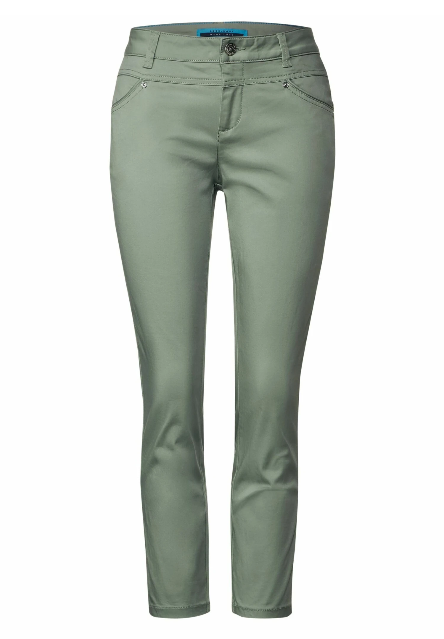 STREET ONE CASUAL FIT - Spodnie Materiałowe - Light Soft Olive - obrazek 4