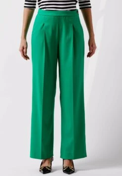 WIDE - Spodnie Materiałowe - Green