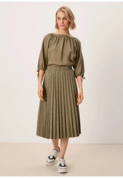 S.Oliver Spódnica Trapezowa - Dusty Olive Embroi