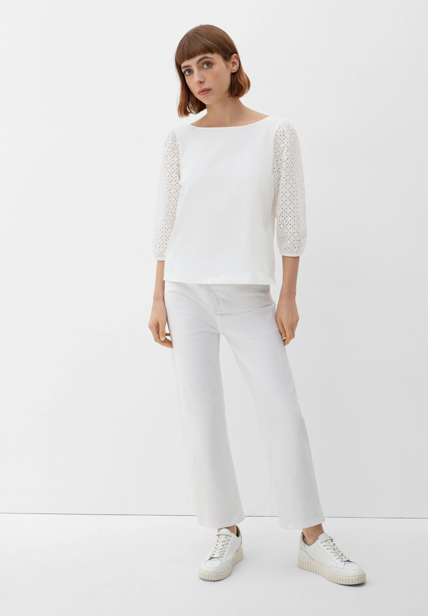 S.Oliver IM FABRICMIX - Bluzka - Ecru - obrazek 2