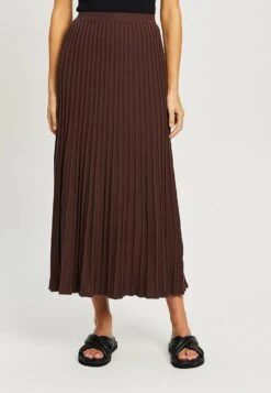 CYRUS - Spódnica Trapezowa - Chocolate