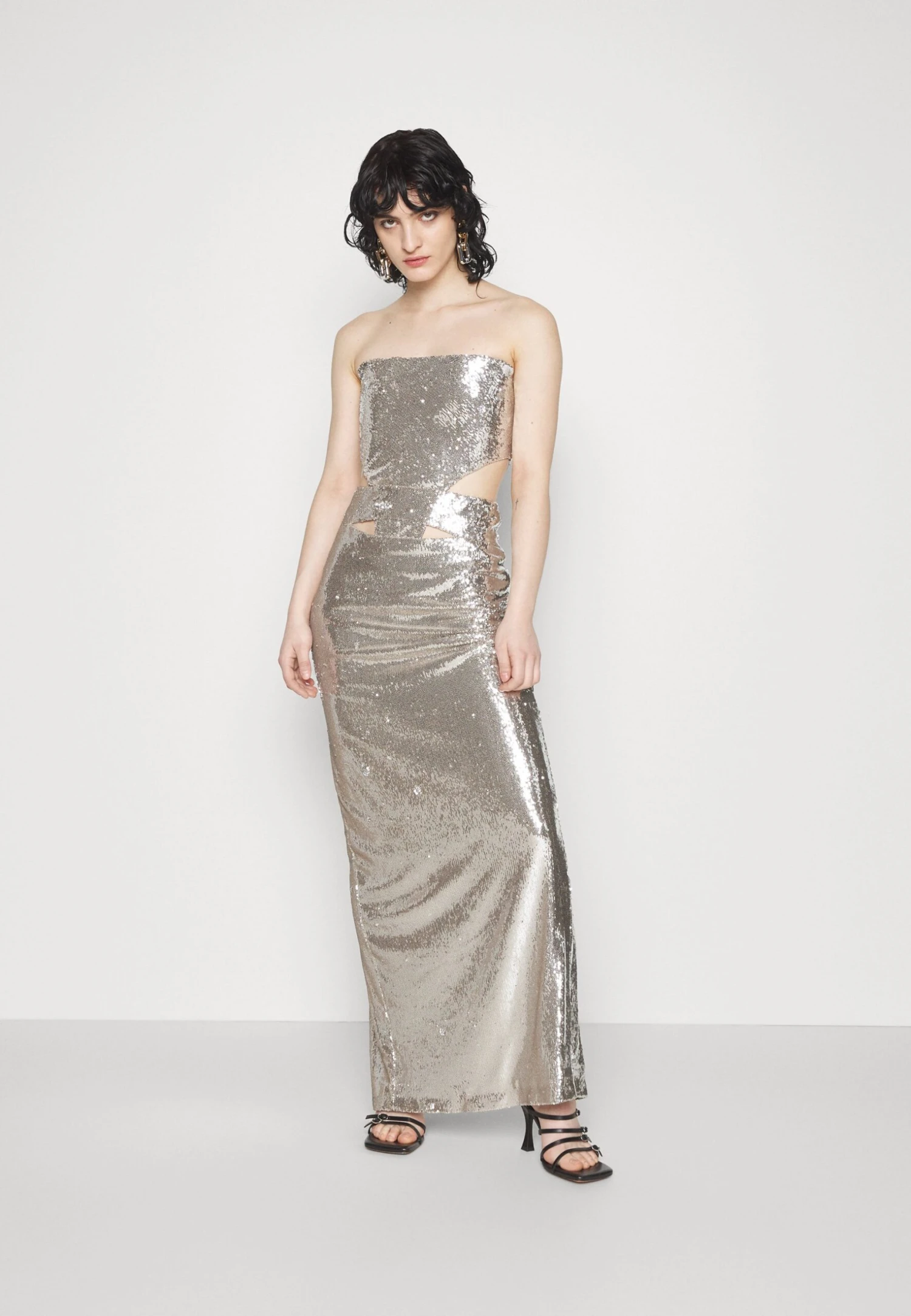 AVA STRAPLESS CUT OUT GOWN - Suknia Balowa - Silver/nude - obrazek 2