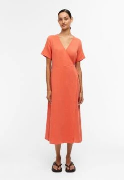 OBJECT WICKEL - Sukienka Letnia - Hot Coral