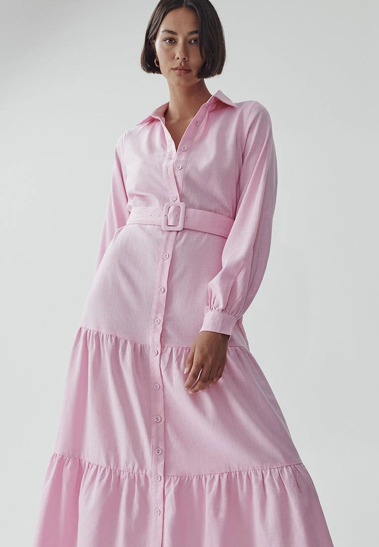 Calli ISABELLA - Sukienka Koszulowa - Pale Pink - obrazek 4